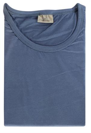 Flotte ensfarvede Blå  herre t-shirts i 100% bomuld